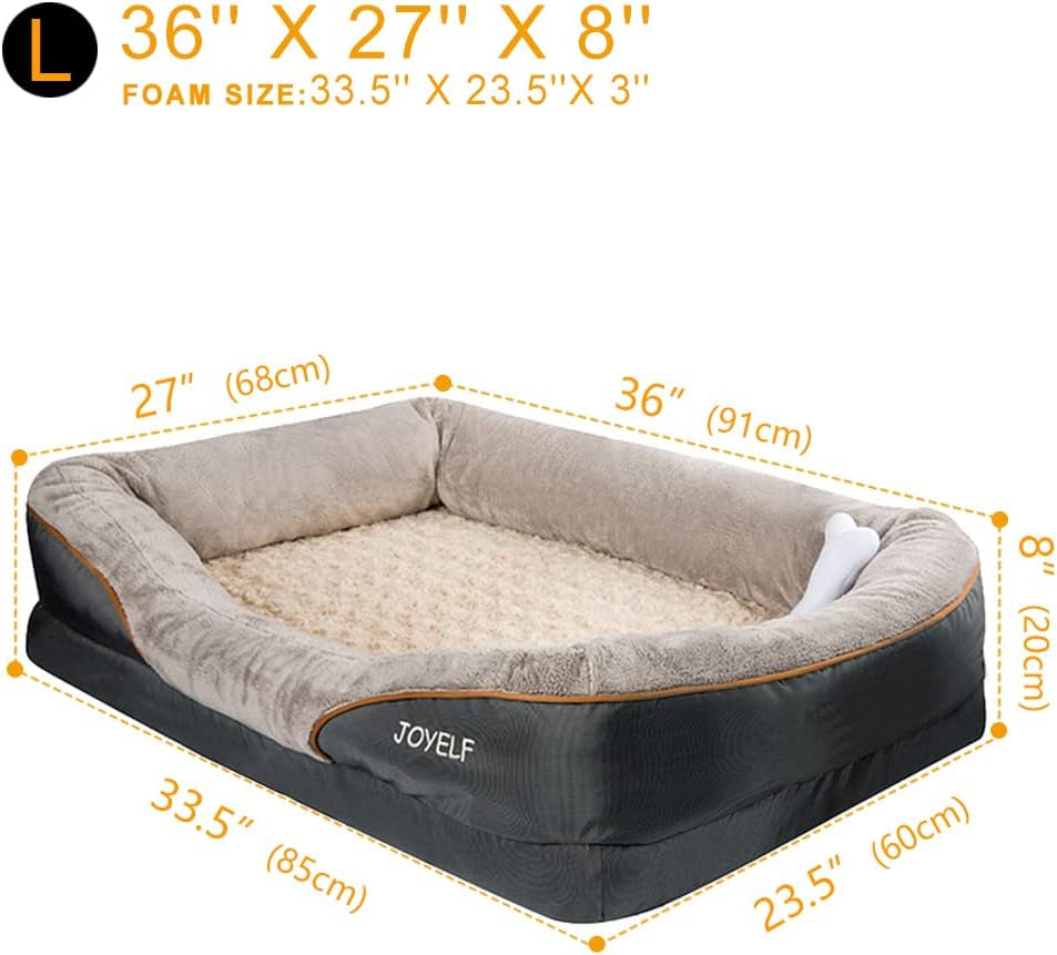 Large Memory Foam Dog Bed