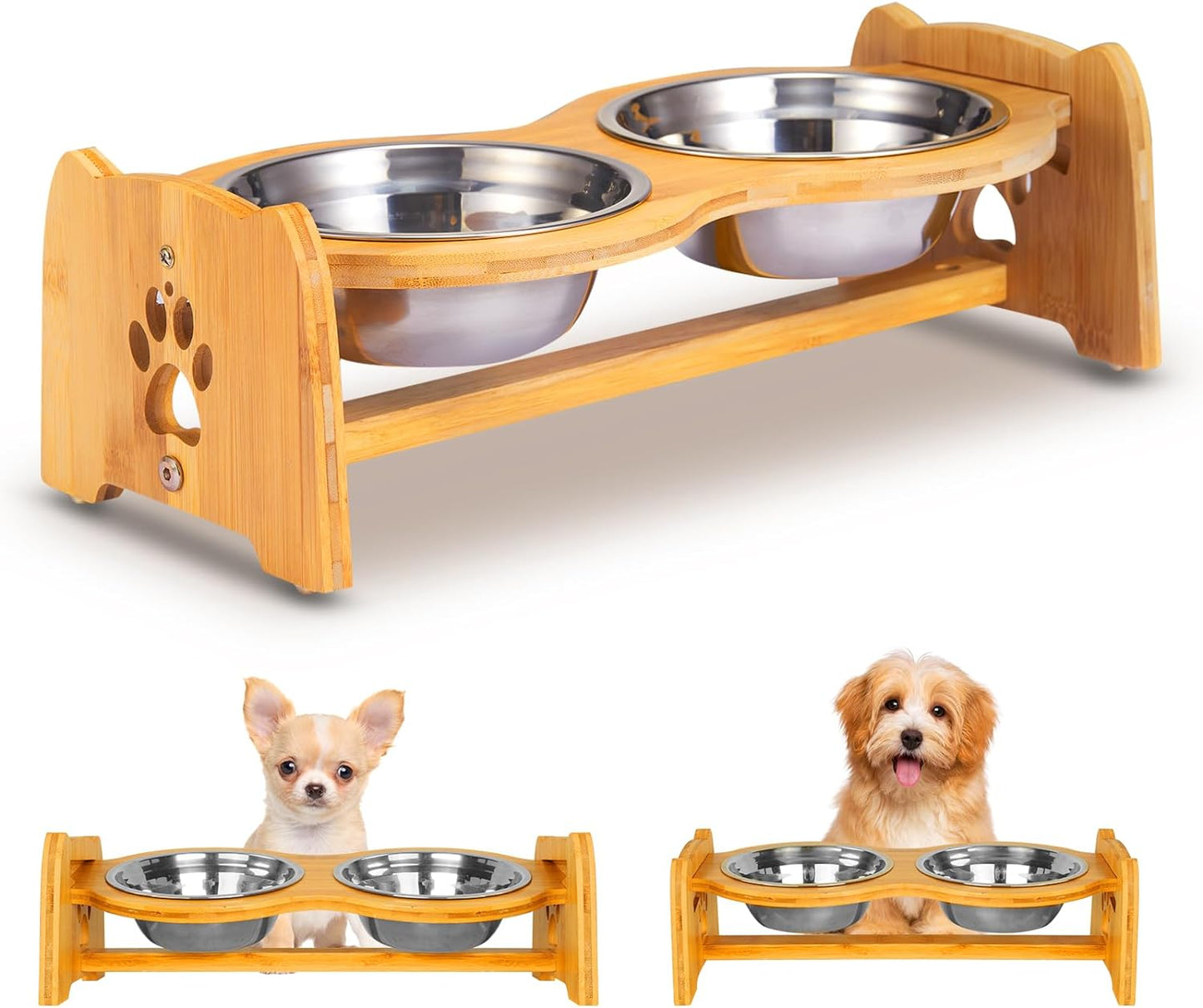 Elevated Dog Bowls for Cats and Dogs (Height 4" to 4.5")