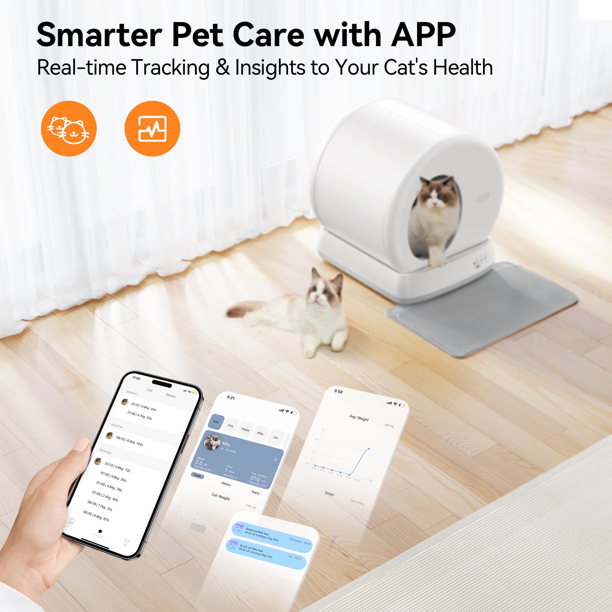 Smart Automatic Self-Cleaning  Litter Box, 